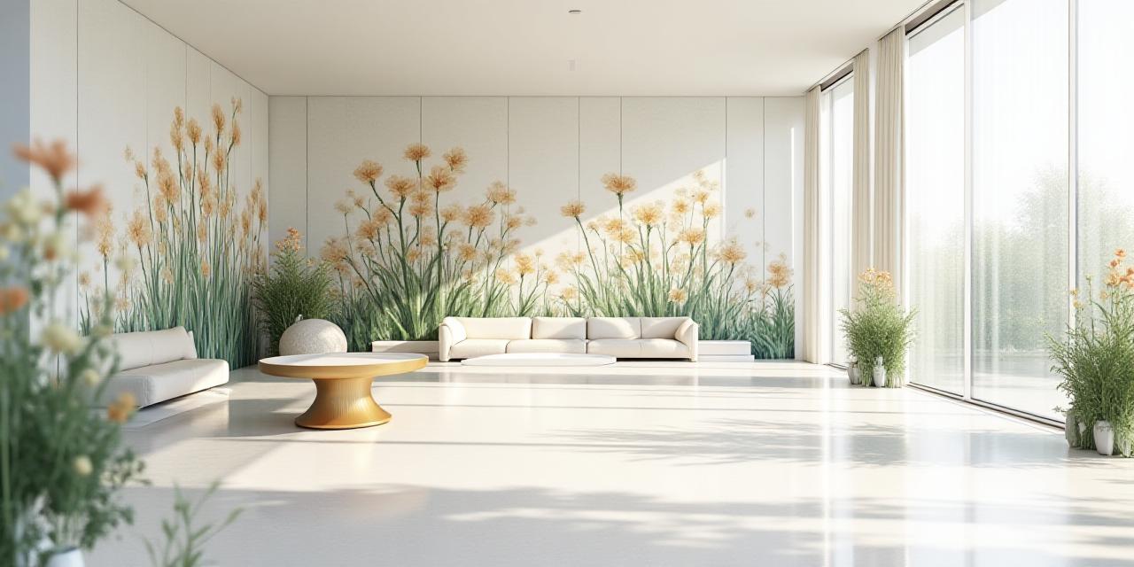 Panoramic view of the Bloomscape Wall New York showroom interior